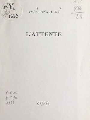 cover image of L'attente